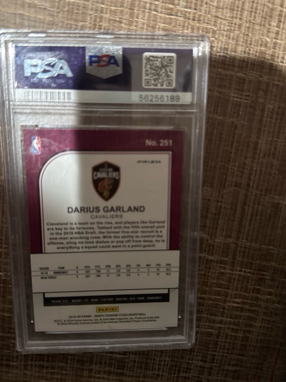 NBA Darius Garland Card - Burgundy, White